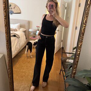 Vintage High-Rise Carpenter Jeans - Black